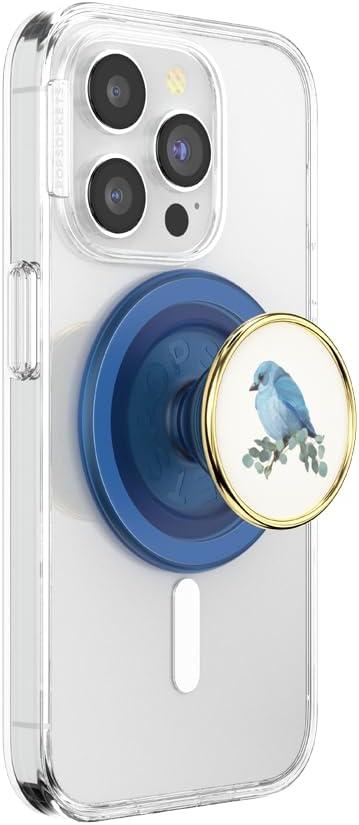 imagePopSockets Phone Grip with Expanding Kickstand Adhesive Grip MarinaBlue Bird