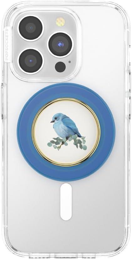 imagePopSockets Phone Grip with Expanding Kickstand Adhesive Grip MarinaBlue Bird