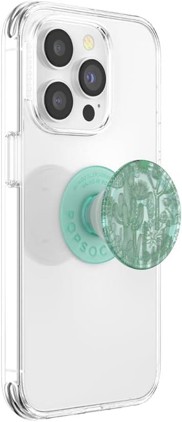 imagePopSockets Phone Grip with Expanding Kickstand Adhesive Grip Strawberry PickingClear Cacti