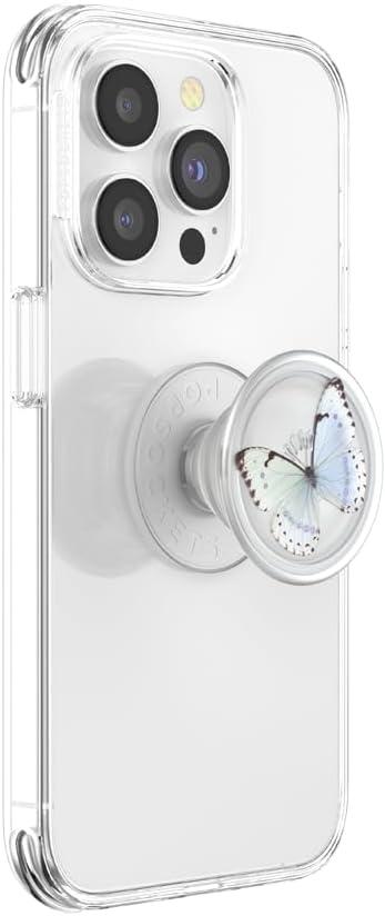 imagePopSockets Phone Grip with Expanding Kickstand Adhesive Grip Strawberry PickingWhisper Moth Translucent