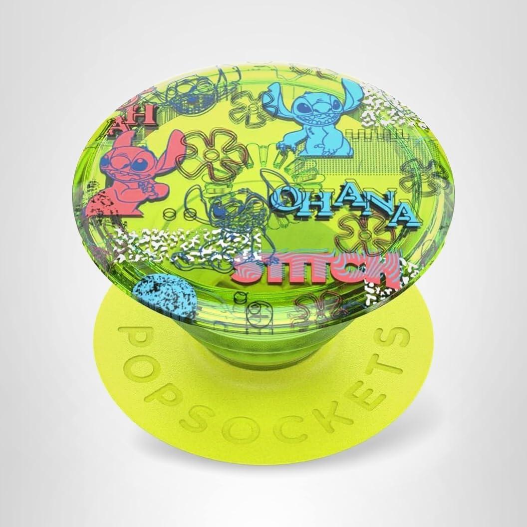 imagePopSockets Phone Grip with Expanding Kickstand Adhesive Grip Disney Cute PopSockets Enamel StitchNeon Stitch