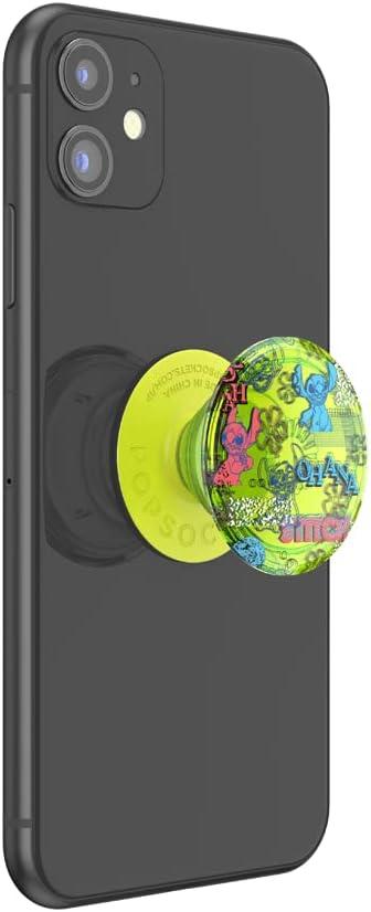 imagePopSockets Phone Grip with Expanding Kickstand Adhesive Grip Disney Cute PopSockets Enamel StitchNeon Stitch