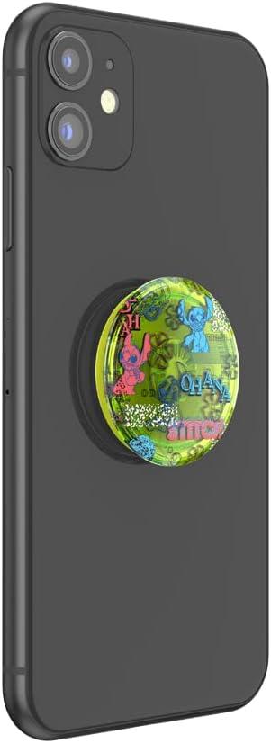 imagePopSockets Phone Grip with Expanding Kickstand Adhesive Grip Disney Cute PopSockets Enamel StitchNeon Stitch
