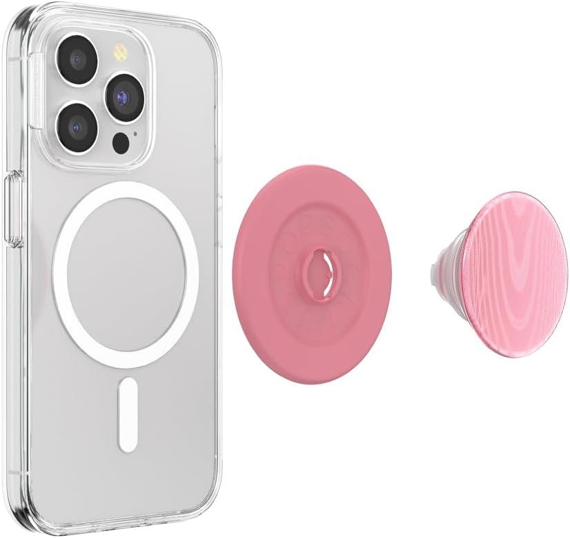 imagePopSockets Phone Grip with Expanding Kickstand Adhesive Grip Enamel Glitter Cherry BlossomAlum Moire Putty