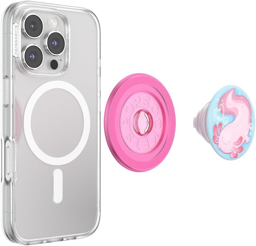 imagePopSockets Phone Grip with Expanding Kickstand Adhesive Grip Enamel Glitter Cherry BlossomAxel Rose