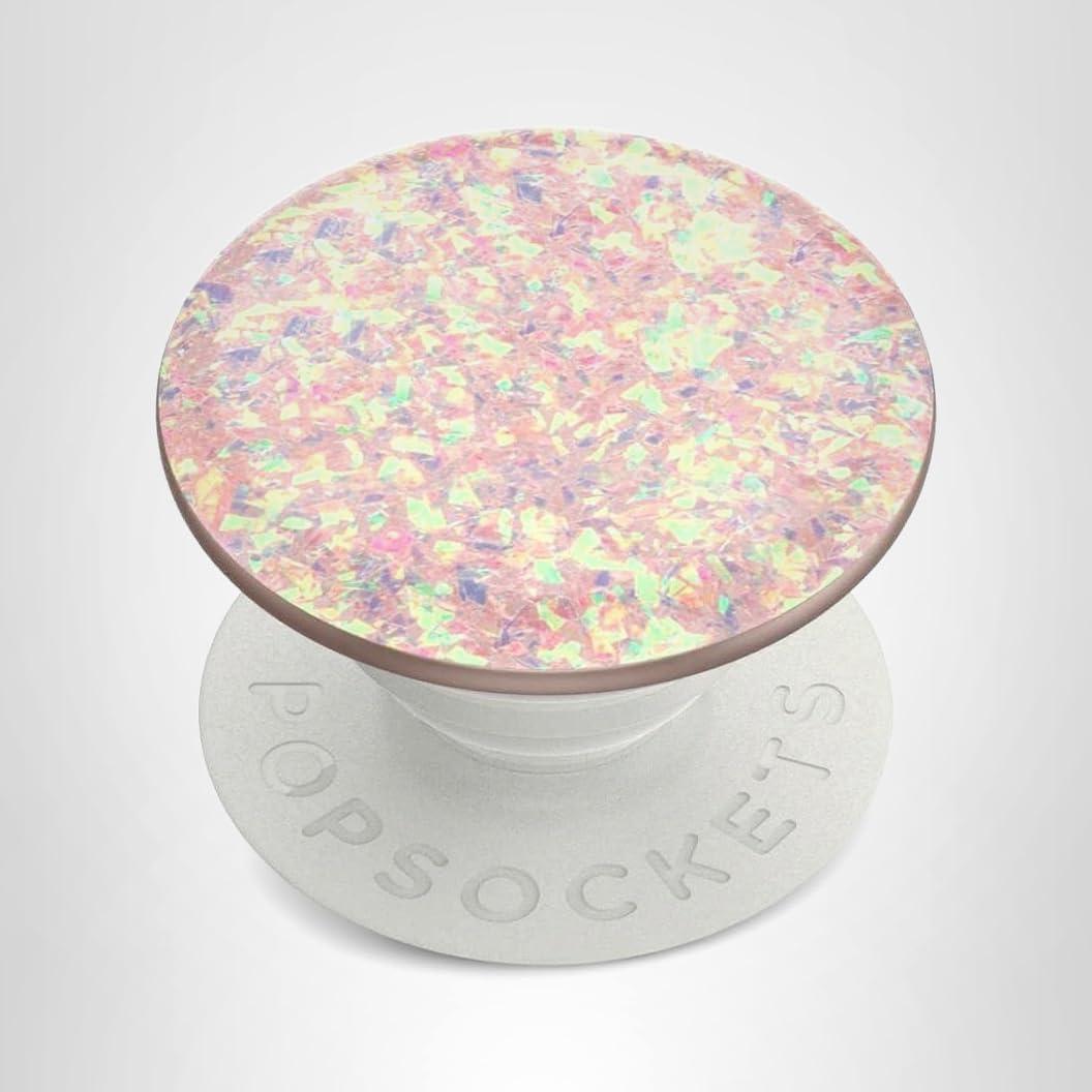 imagePopSockets Phone Grip with Expanding Kickstand Adhesive Grip Enamel Glitter Cherry BlossomConfetti Rose