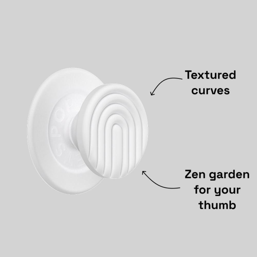 imagePopSockets Phone Grip with Expanding Kickstand Adhesive Grip Enamel PlumeriaCoco Curves