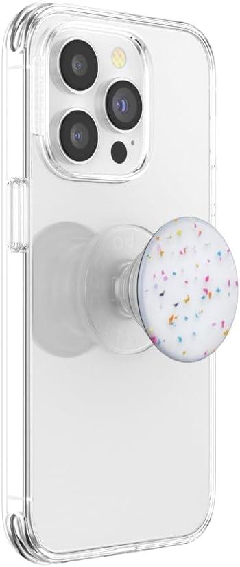 imagePopSockets Phone Grip with Expanding Kickstand Adhesive Grip Enamel PlumeriaWhite PopOut