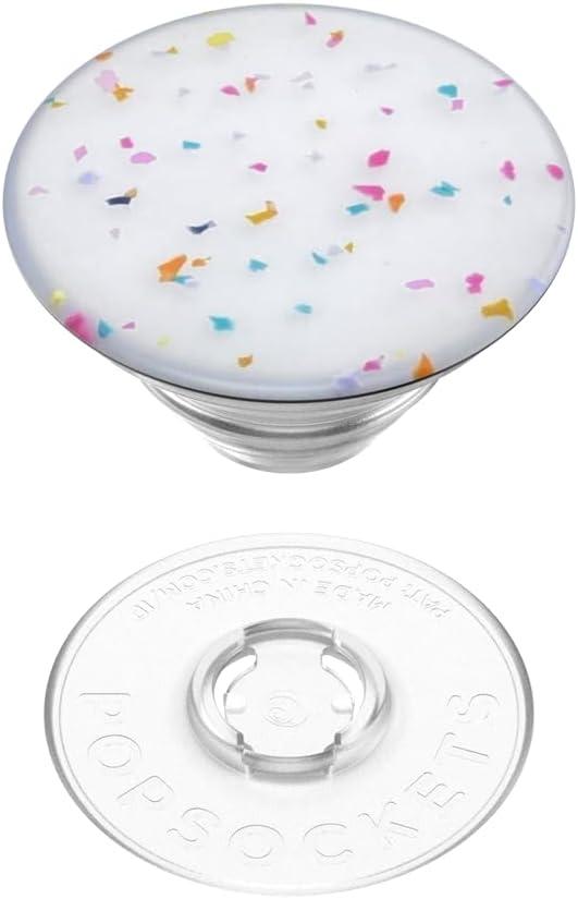 imagePopSockets Phone Grip with Expanding Kickstand Adhesive Grip Enamel PlumeriaWhite PopOut