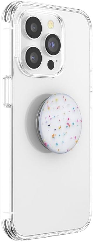 imagePopSockets Phone Grip with Expanding Kickstand Adhesive Grip Enamel PlumeriaWhite PopOut