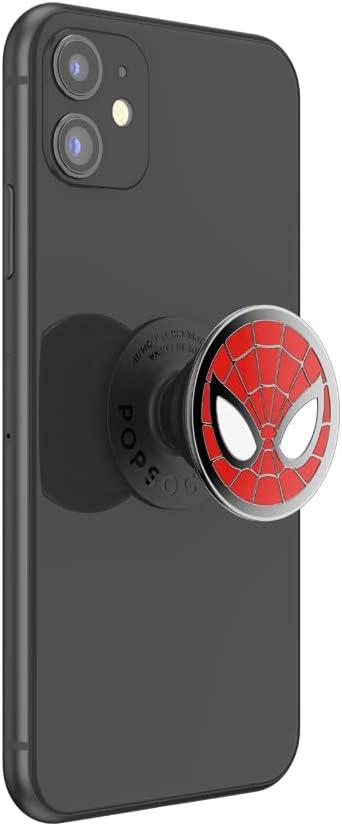 imagePopSockets Phone Grip with Expanding Kickstand Adhesive Grip Enamel SpiderManEnamel Spiderman