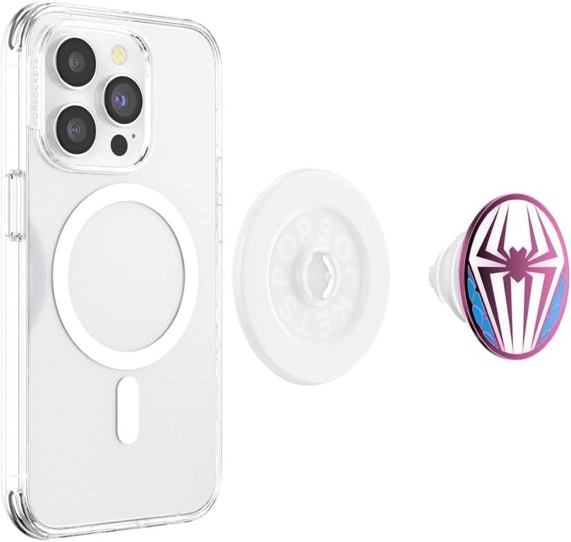 imagePopSockets Phone Grip with Expanding Kickstand Adhesive Grip Enamel SpiderManGhost Spider
