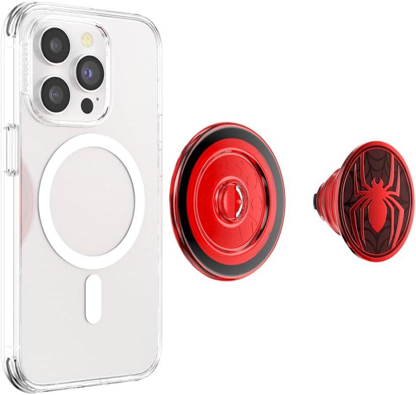 imagePopSockets Phone Grip with Expanding Kickstand Adhesive Grip Enamel SpiderManMiles Morales