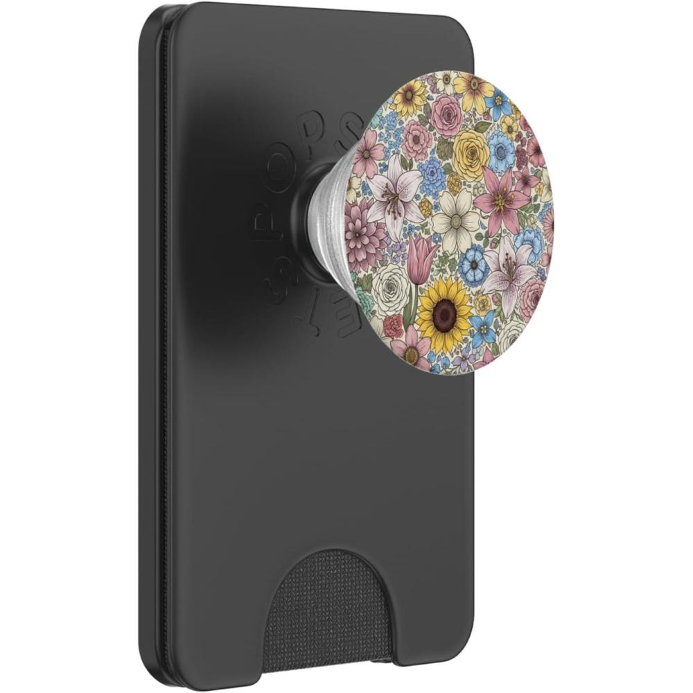 imagePopSockets Floral Phone Grip amp Stand Floral Field PopSockets Adhesive PopGripMagnetic PopWallet