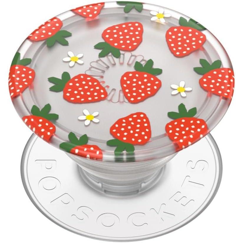 imagePopSockets Phone Grip with Expanding Kickstand Adhesive Grip Berries and Cream