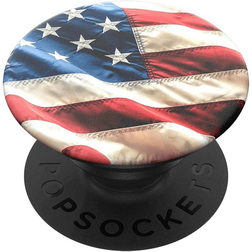 imagePopSockets Phone Grip with Expanding Kickstand Adhesive Grip Enamel Old GloryOh Say