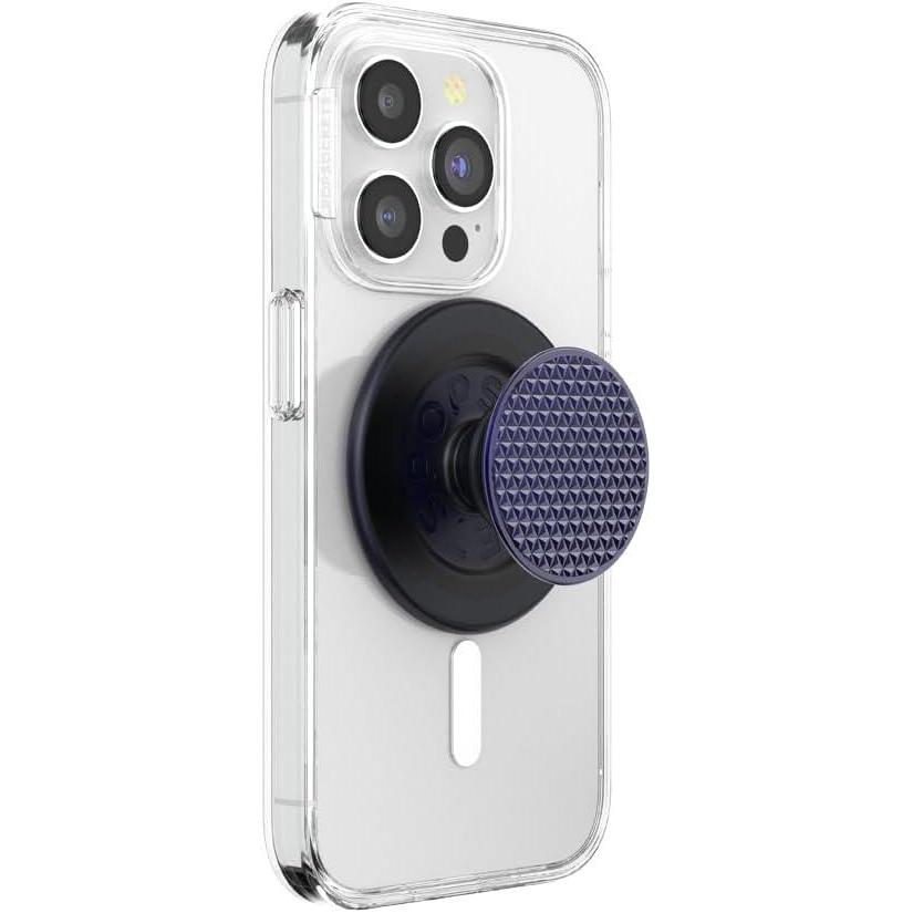 imagePopSockets Phone Grip with Expanding Kickstand Adhesive Grip MarinaTriangle Knurl French Navy
