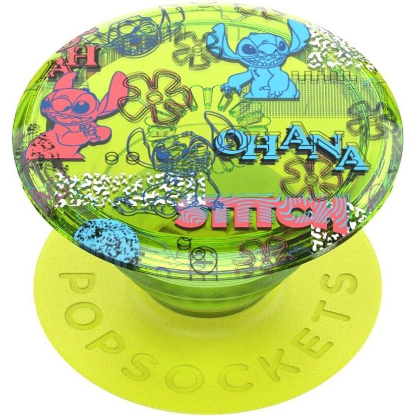 imagePopSockets Phone Grip with Expanding Kickstand Adhesive Grip Disney Cute PopSockets  Enamel StitchNeon Stitch