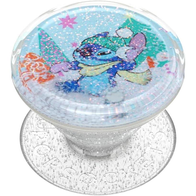 imagePopSockets Phone Grip with Expanding Kickstand Adhesive Grip Disney Cute PopSockets Enamel StitchSnowglobe sitch
