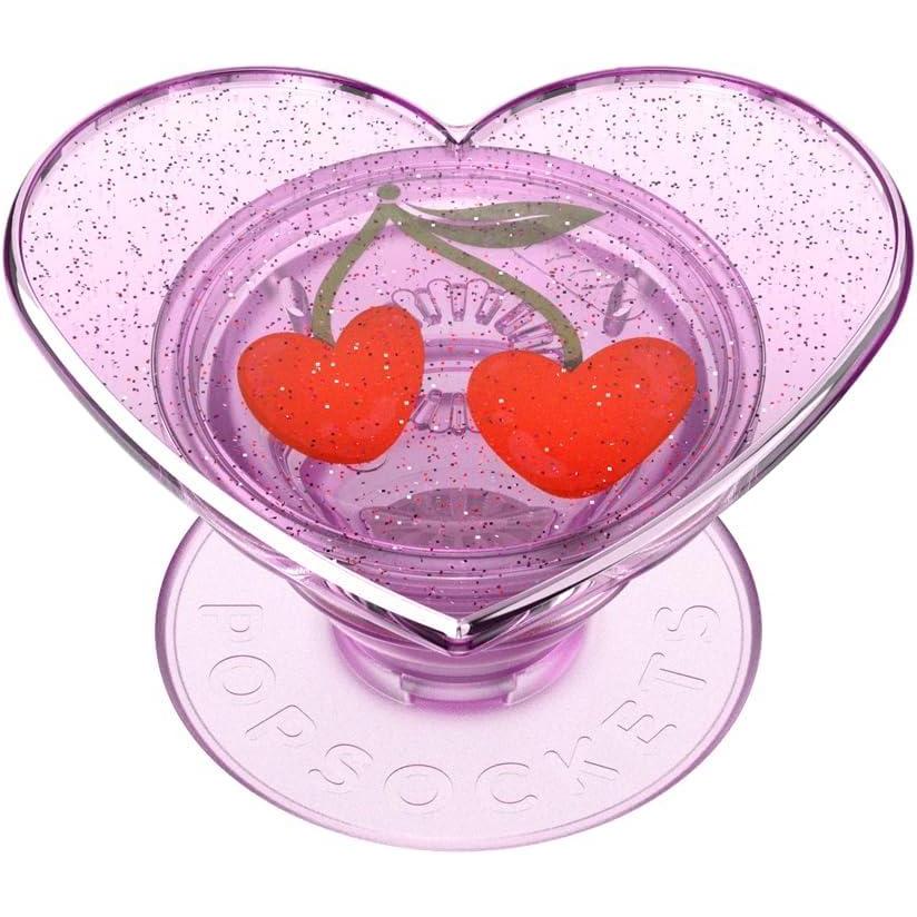 imagePopSockets Phone Grip with Expanding Kickstand Adhesive Grip Enamel  Glitter Cherry Blossompurple