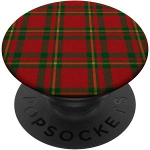 PopSockets Holiday Phone Grip & Stand – Red & Green Plaid PopSockets Adhesive PopGrip(Adhesive PopGrip)