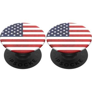 ​​​​PopSockets Phone Grip with Expanding Kickstand, Adhesive Grip – Enamel Old Glory(American Flag)