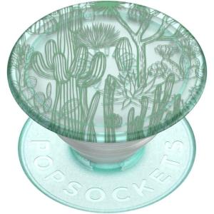 ​​​​PopSockets Phone Grip with Expanding Kickstand, Adhesive Grip – Strawberry Picking(Clear Cacti)