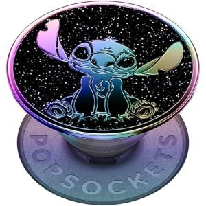 ​​​​PopSockets Phone Grip with Expanding Kickstand, Adhesive Grip, Disney, Cute PopSockets – Enamel Stitch(Oil Slick)