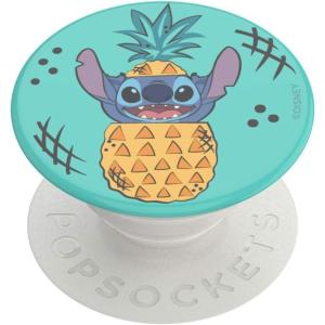 ​​​​PopSockets Phone Grip with Expanding Kickstand, Adhesive Grip, Disney, Cute PopSockets – Enamel Stitch(Pineapple)
