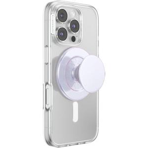 PopSockets Phone Grip with Expanding Kickstand, Adhesive Grip, Enamel – Plumeria(Iridescent White)