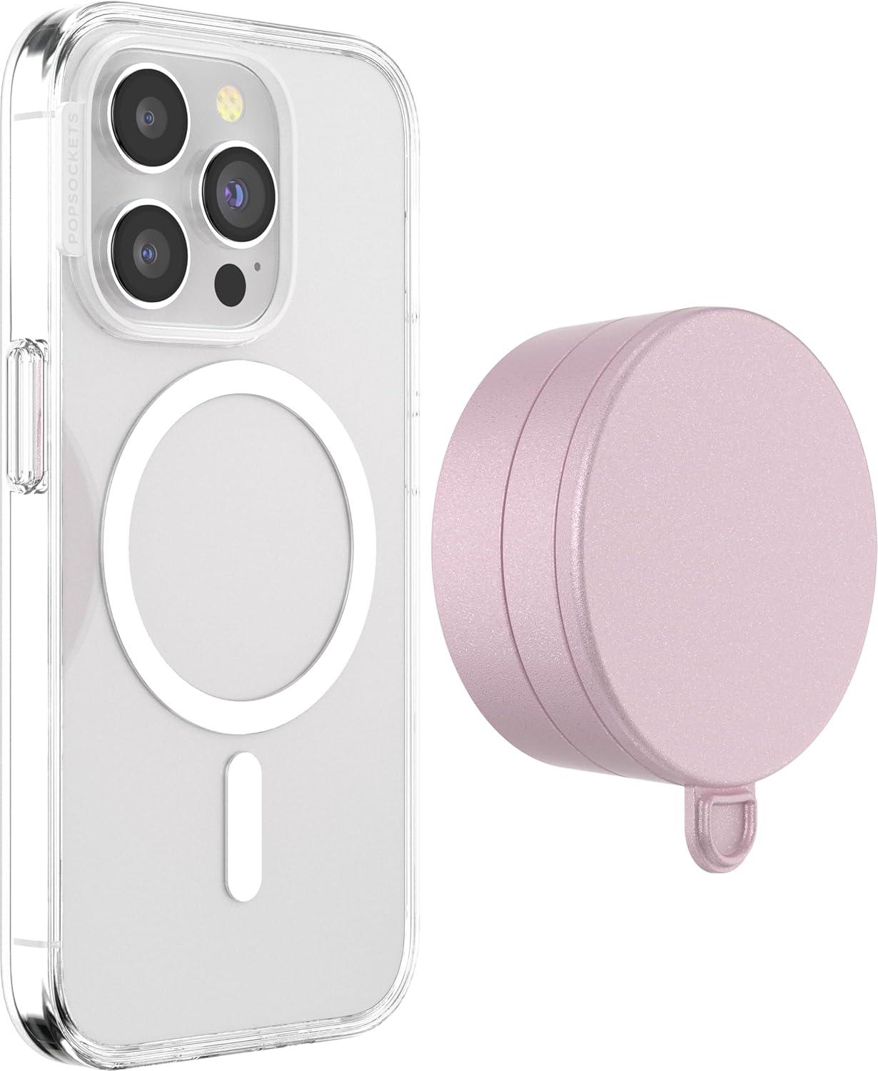 imagePopSockets MultiSurface Suction Phone Mount Detachable Surface Mount Phone Stand Compatible with MagSafe LatteDusty Rose