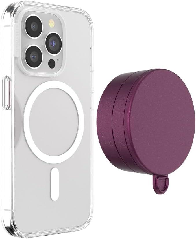 imagePopSockets MultiSurface Suction Phone Mount Detachable Surface Mount Phone Stand Compatible with MagSafe LatteRed Wine