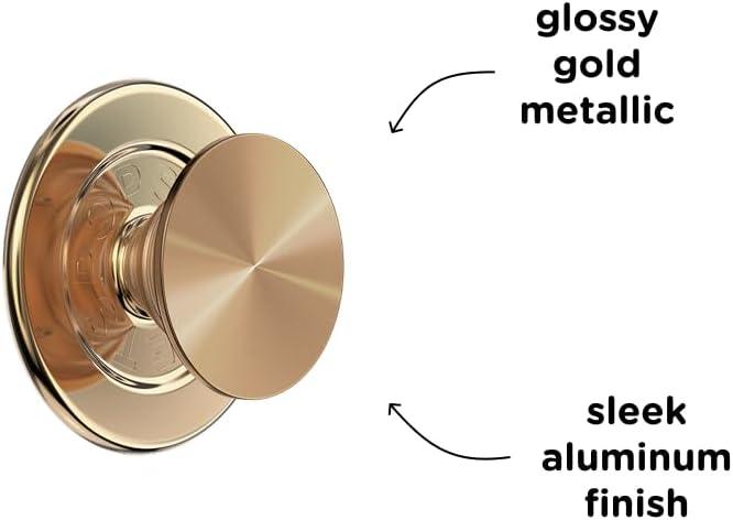 imagePopSockets Phone Grip with Expanding Kickstand Adhesive Grip Cute PopSockets Alum NigiriAluminum Radial Gold