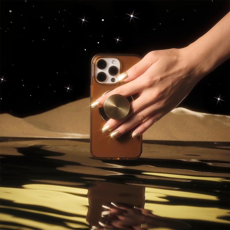 imagePopSockets Phone Grip with Expanding Kickstand Adhesive Grip Cute PopSockets Alum NigiriAluminum Radial Gold