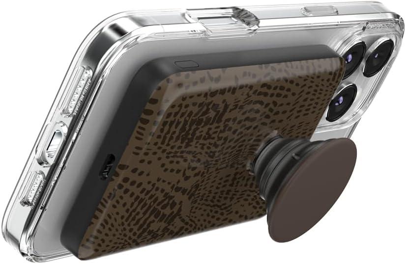 imagePopSockets PowerPack for MagSafe Portable Phone Charger Magnetic Wireless Portable Charger 5000mAh Halloween PopSocket Spooky Book ClubCocoa Umber Petrified