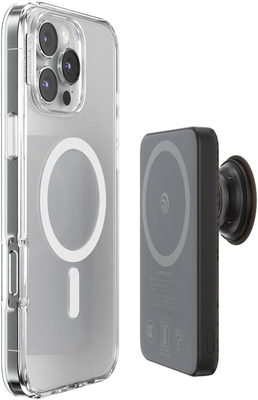 imagePopSockets PowerPack for MagSafe Portable Phone Charger Magnetic Wireless Portable Charger 5000mAh Halloween PopSocket Spooky Book ClubCocoa Umber Petrified