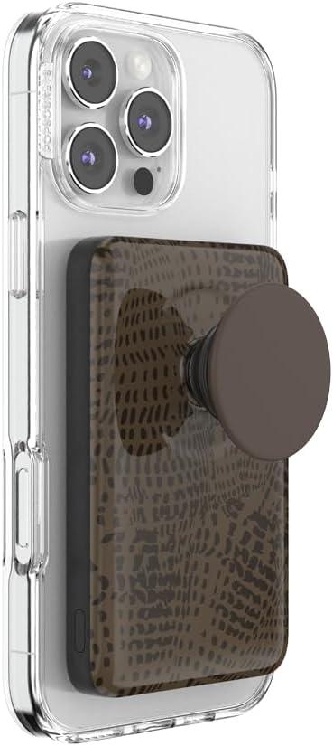 imagePopSockets PowerPack for MagSafe Portable Phone Charger Magnetic Wireless Portable Charger 5000mAh Halloween PopSocket Spooky Book ClubCocoa Umber Petrified