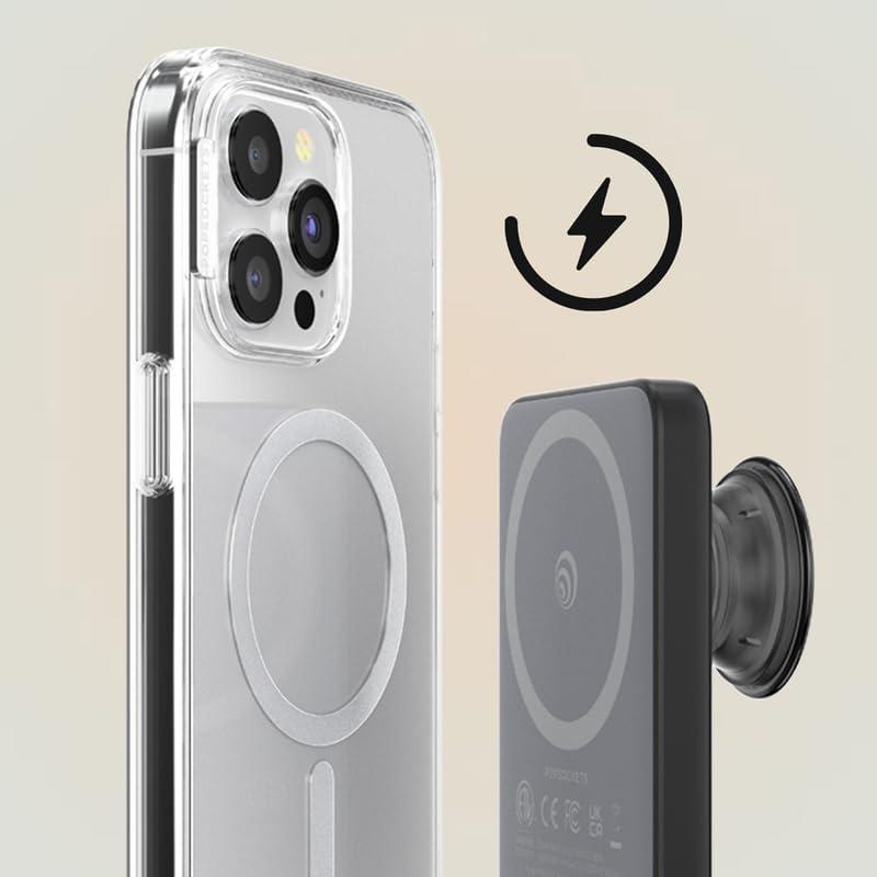 imagePopSockets PowerPack for MagSafe Portable Phone Charger Magnetic Wireless Portable Charger 5000mAh Halloween PopSocket Spooky Book ClubDesert Mosaic