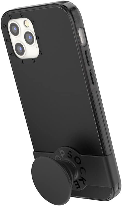 imagePopSockets iPhone 1212 Pro Case with Repositionable Slide Grip and Compatible with MagSafe BlackBlack