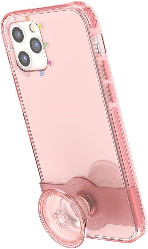 imagePopSockets iPhone 1212 Pro Case with Repositionable Slide Grip and Compatible with MagSafe BlackPeachy