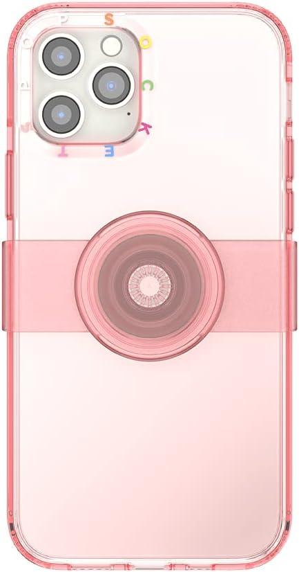 imagePopSockets iPhone 1212 Pro Case with Repositionable Slide Grip and Compatible with MagSafe BlackPeachy