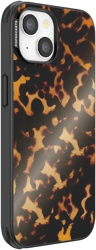 imagePopSockets iPhone 14 Case with MagSafe Phone Case for iPhone 14 Grip Sold Separately Wireless Charging Compatible Tortoiseshell