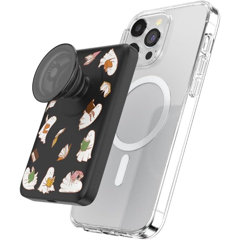 imagePopSockets PowerPack for MagSafe Portable Phone Charger Magnetic Wireless Portable Charger 5000mAh Halloween PopSocket  Spooky Book ClubSpooky Book Club