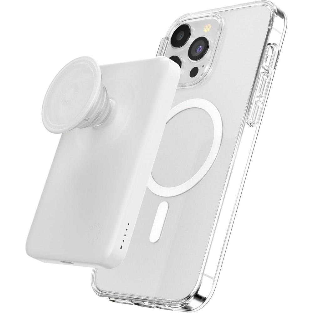 imagePopSockets PowerPack for MagSafe Portable Phone Charger Magnetic Wireless Portable Charger 5000mAh Halloween PopSocket  Spooky Book ClubWhite