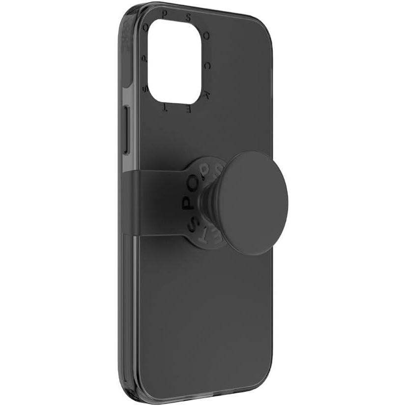 imagePopSockets iPhone 1212 Pro Case with Repositionable Slide Grip and Compatible with MagSafe BlackBlack