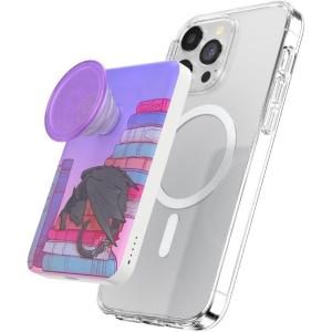 PopSockets PowerPack for MagSafe, Portable Phone Charger, Magnetic Wireless Portable Charger, 5000mAh, Halloween PopSocket – Spooky Book Club(Curled Up With a Good Book)