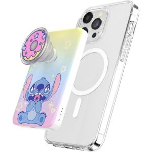 PopSockets PowerPack for MagSafe, Portable Phone Charger, Magnetic Wireless Portable Charger, 5000mAh, Halloween PopSocket – Spooky Book Club(Stitch Snack Attack)
