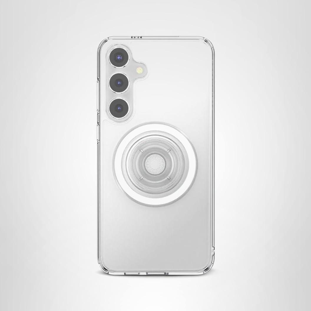 imagePopSockets Case for Samsung Galaxy S24 Compatible with MagSafe with Magnetic PopGrip Phone Grip Included Phone Case for Galaxy S24 Cute PopSockets AuraClear