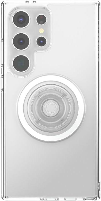 imagePopSockets Case for Samsung Galaxy S24 Compatible with MagSafe with Magnetic PopGrip Phone Grip Included Phone Case for Galaxy S24 Cute PopSockets AuraClear