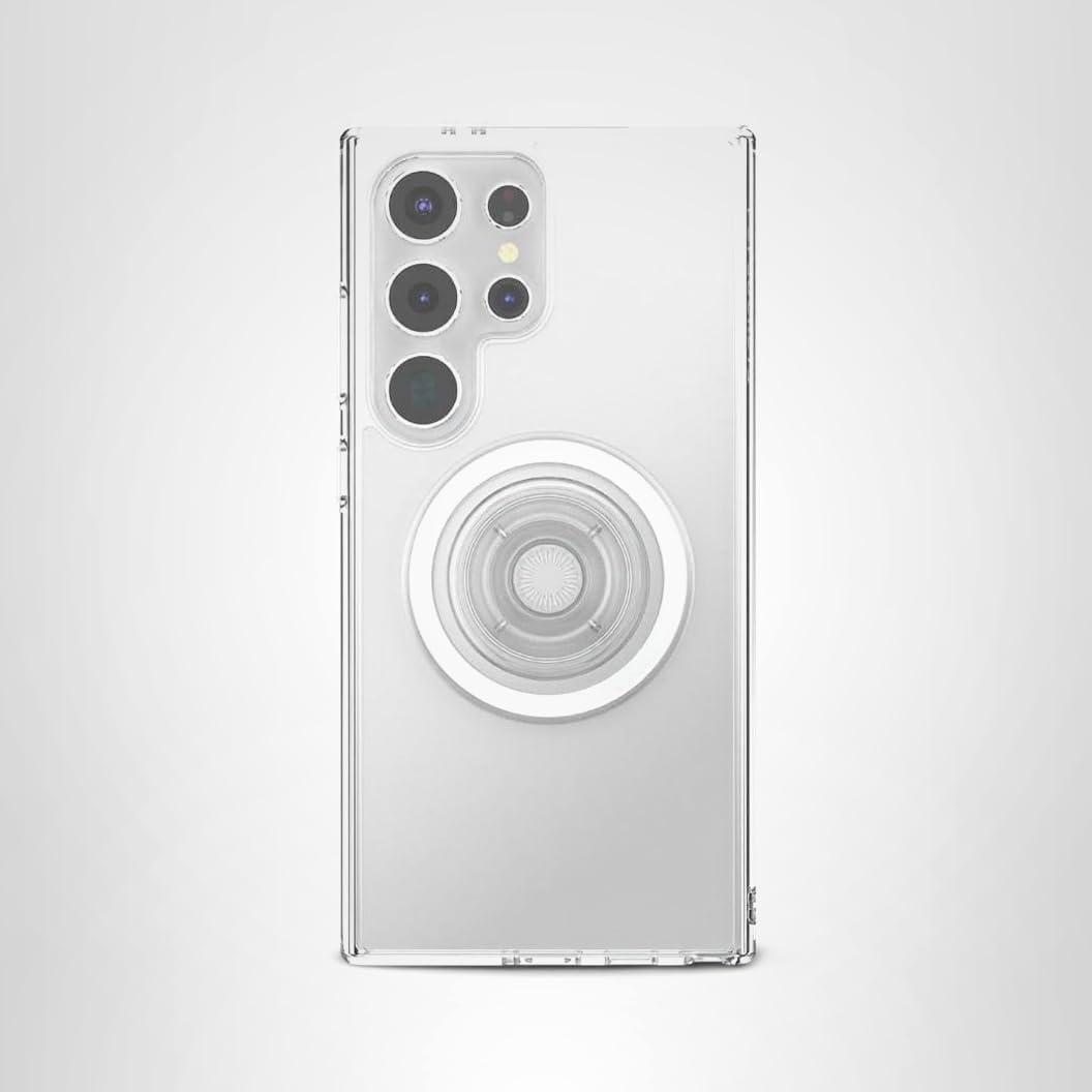imagePopSockets Case for Samsung Galaxy S24 Compatible with MagSafe with Magnetic PopGrip Phone Grip Included Phone Case for Galaxy S24 Cute PopSockets AuraClear